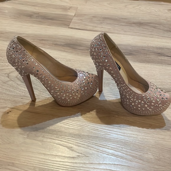 Chinese Laundry Elise sparkle platform heels with silver rhinestone 6 - Picture 6 of 12